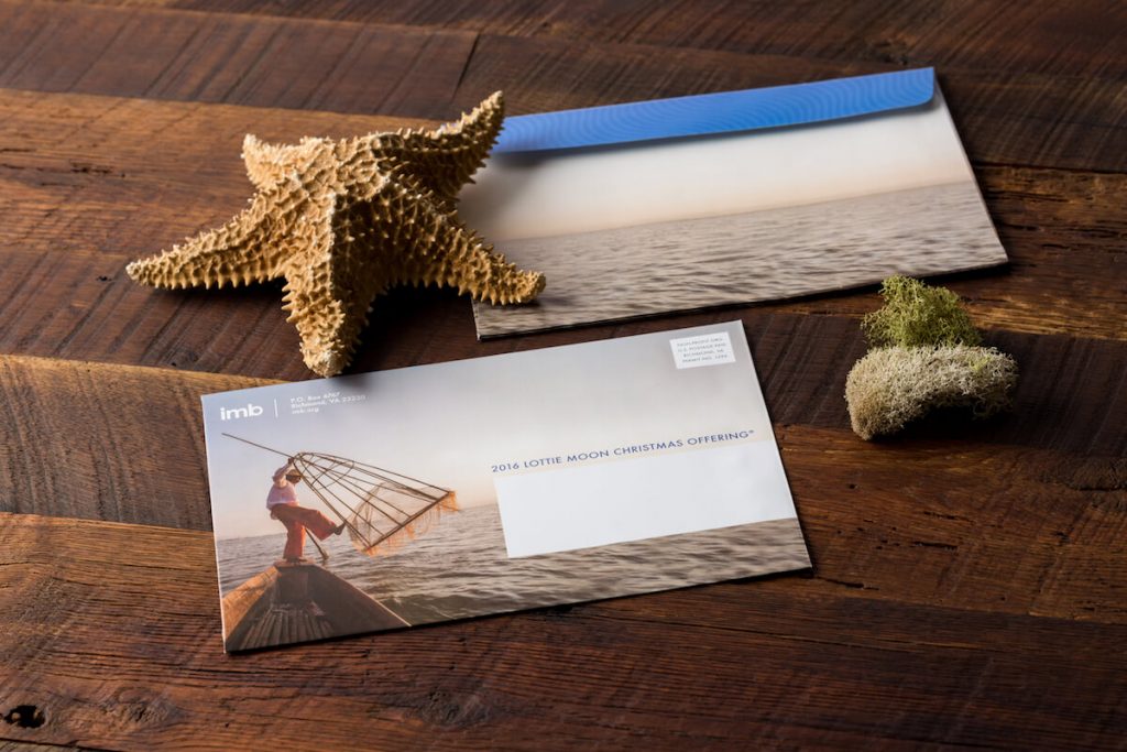 Custom envelopes as part of IMB marketing materials