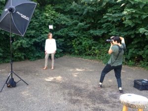 Kimberly Frost Photography photographing Brooke Rhodes for BambooInk marketing materials