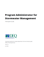 Program Administrator for Stormwater Management Participant Guide (Color)