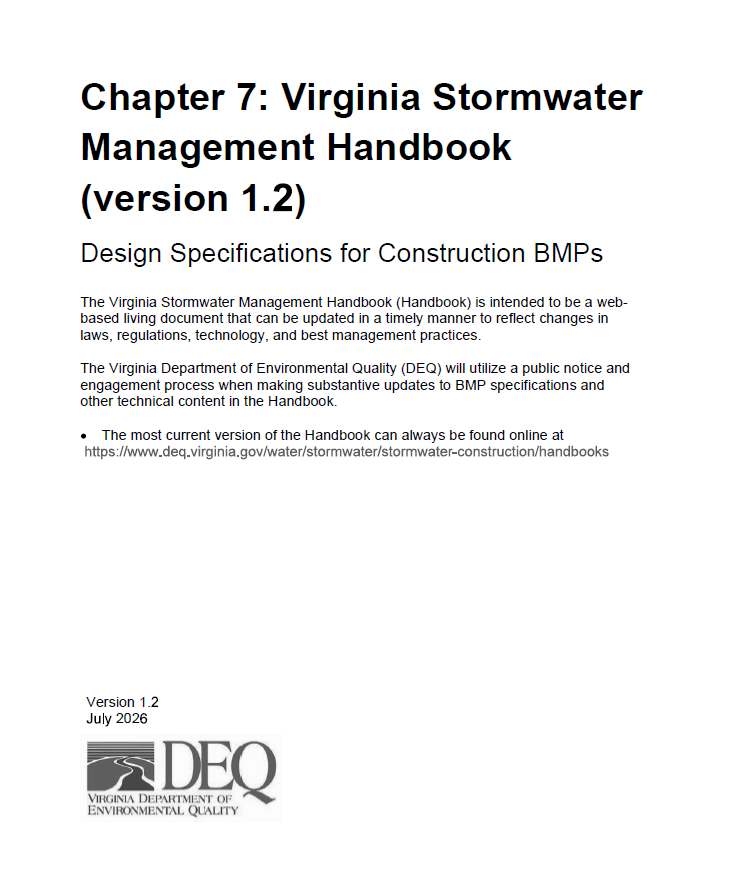 Chapter 7: Virginia Stormwater Management Handbook (version 1.2 Black and White)